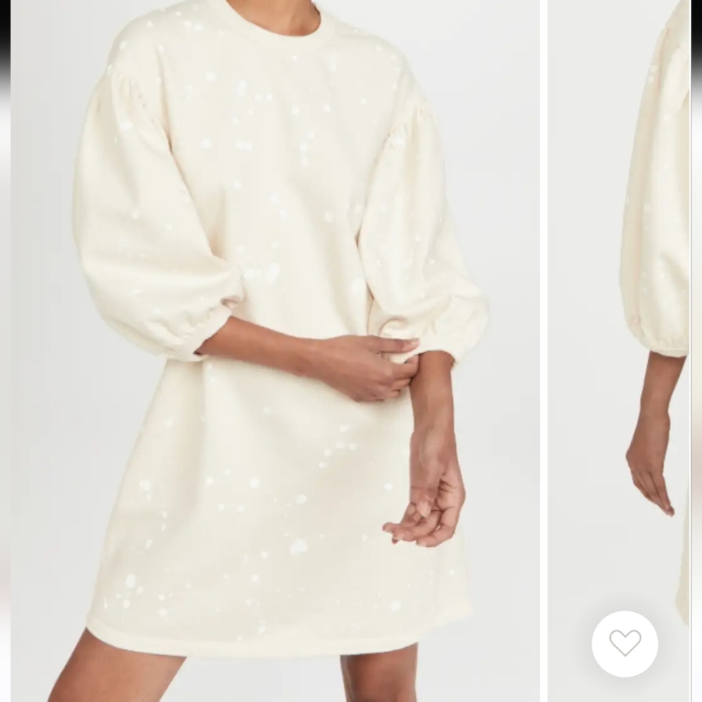 Clare V dropsleeve sweatshirt dress paint splatter XS